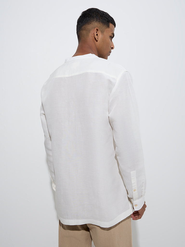 ETA Off-White Solid Relaxed-Fit Shirt - Image 5