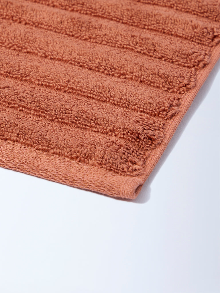 Westside Home Rust Self-Striped Bath Sheet - Image 3