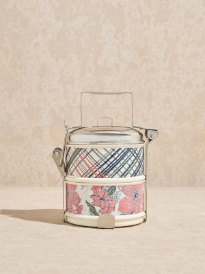 Westside Home Multicolour Floral Design Two-Tiered Tiffin Dabba