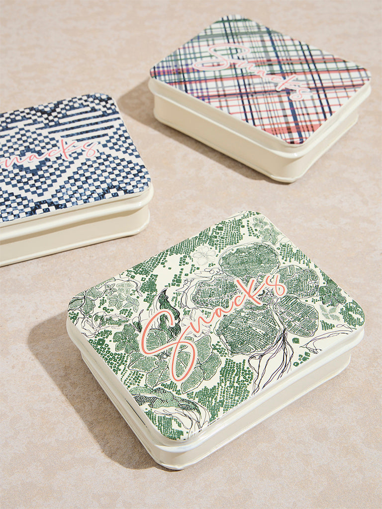 Westside Home Multicolour Printed Snacks Box (Set of 3) - Image 3