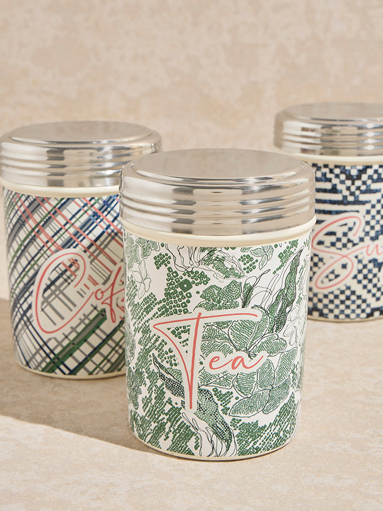 Westside Home Multicolour Printed Containers (Set of 3) - Image 3