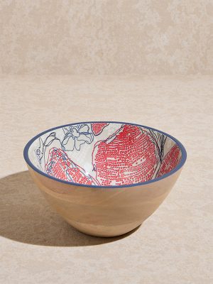 Westside Home Multicolour Floral Design Serving Bowl - Large
