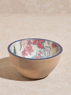 Westside Home Multicolour Floral Design Serving Bowl - Small