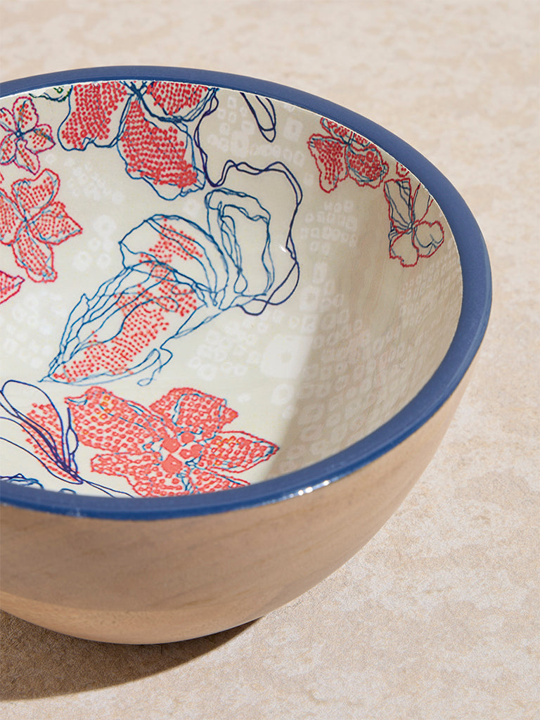 Westside Home Multicolour Floral Design Serving Bowl - Small - Image 3