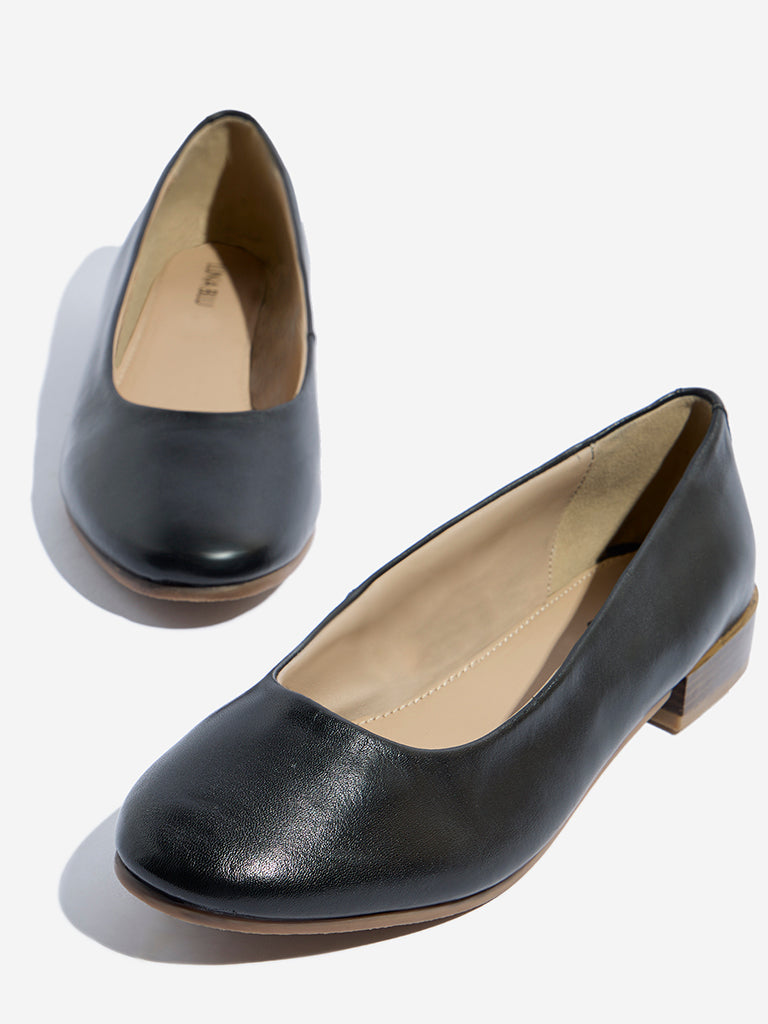 LUNA BLU Black Solid Ballerina - Image 3