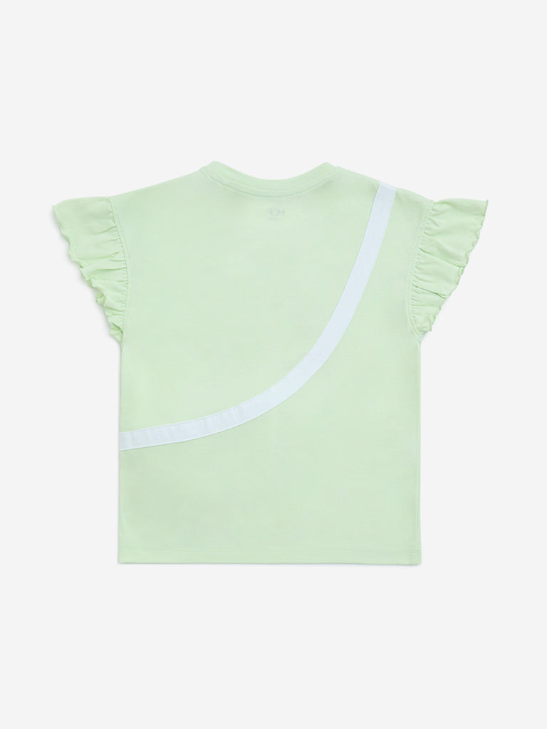 HOP Kids Lime Pouch-Detailed Cotton Top - Image 2