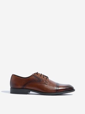 SOLEPLAY Brown Lace-Up Formal Shoes