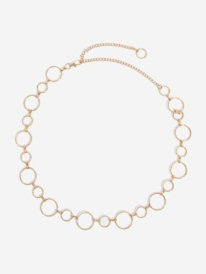 Westside Accessories Gold Circle Link Waist Chain