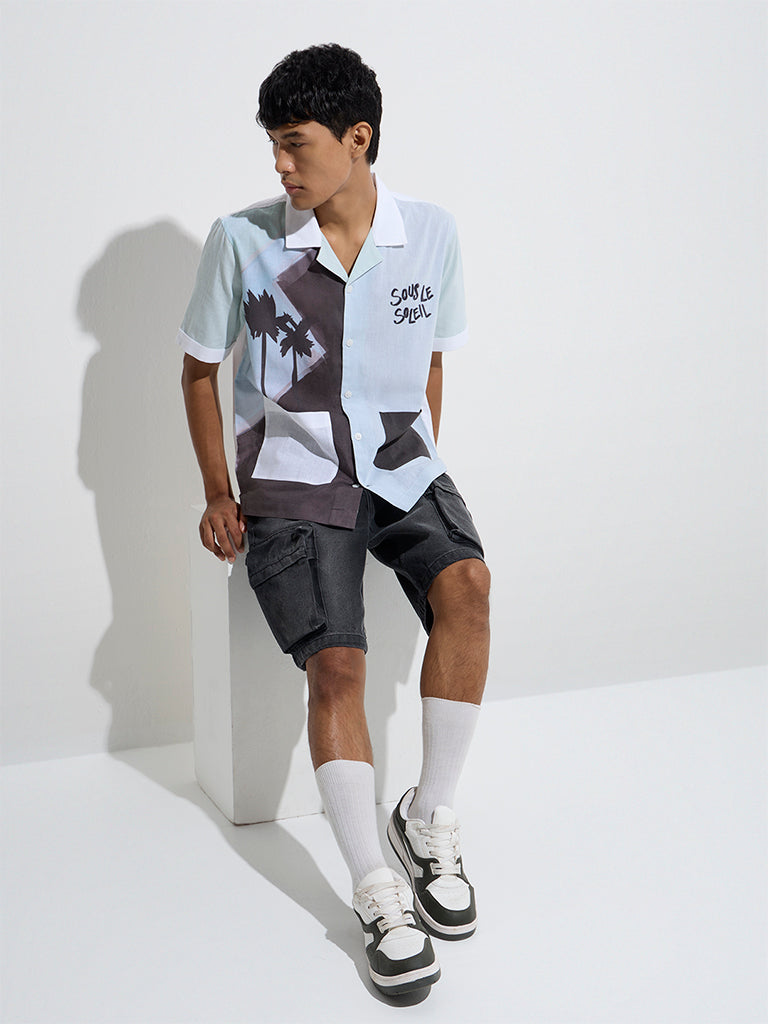 Nuon Multicolour Printed Relaxed-Fit Shirt