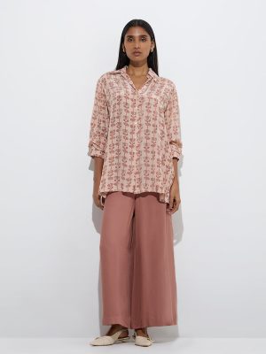 Zuba Peach Floral Patterned Tunic