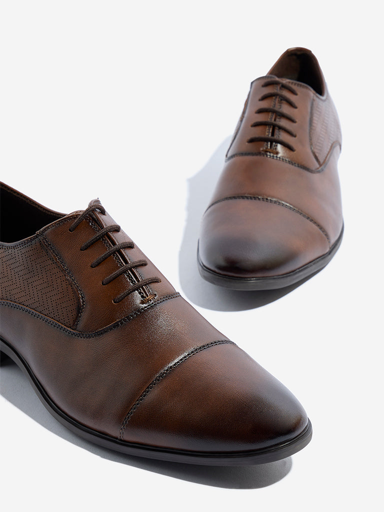SOLEPLAY Tan Oxford Shoes - Image 3