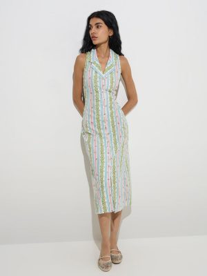 Bombay Paisley Multicolour Printed Cotton Shirt Dress