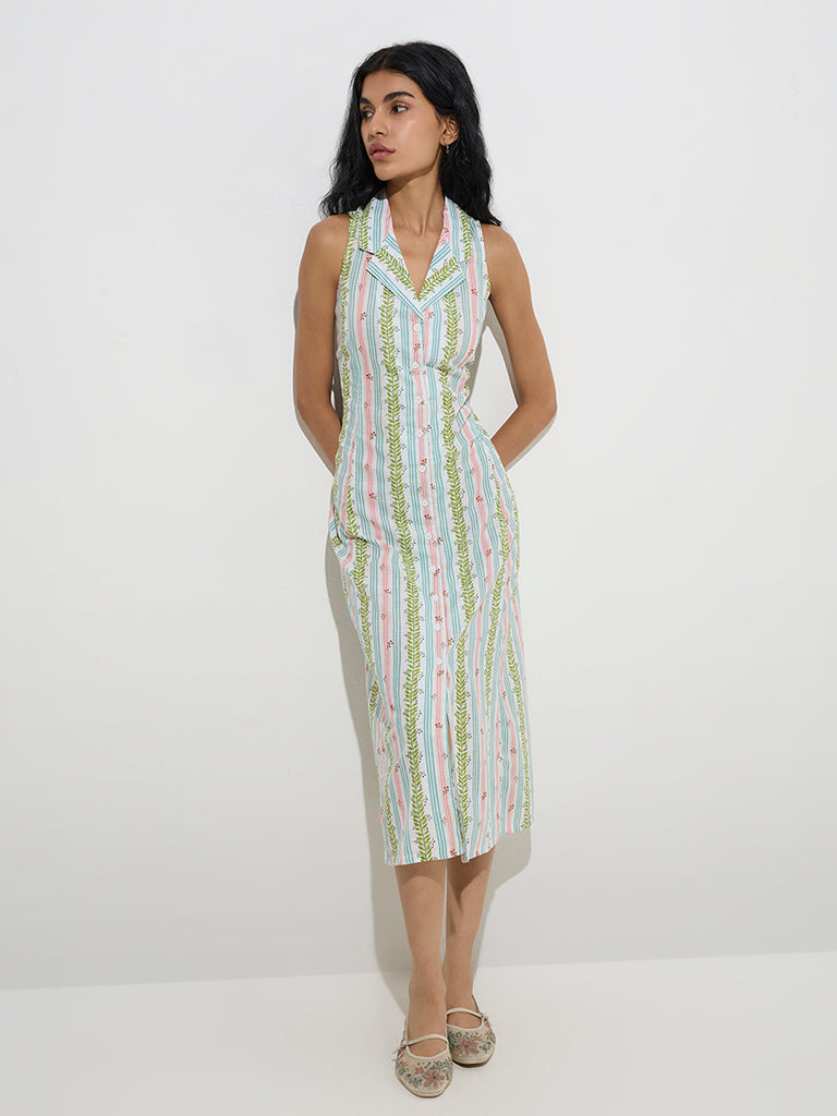 Bombay Paisley Multicolour Printed Cotton Shirt Dress