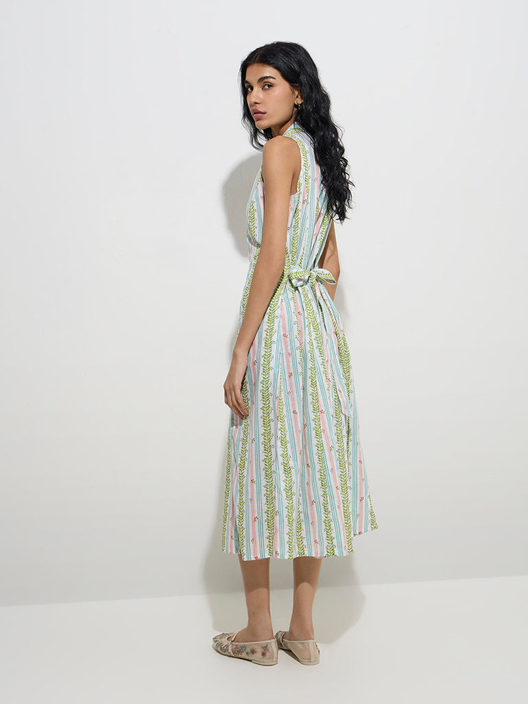 Bombay Paisley Multicolour Printed Cotton Shirt Dress - Image 4