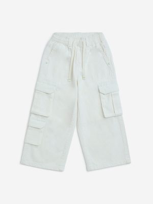 HOP Kids Off-White Straight-Fit High-Rise Jeans