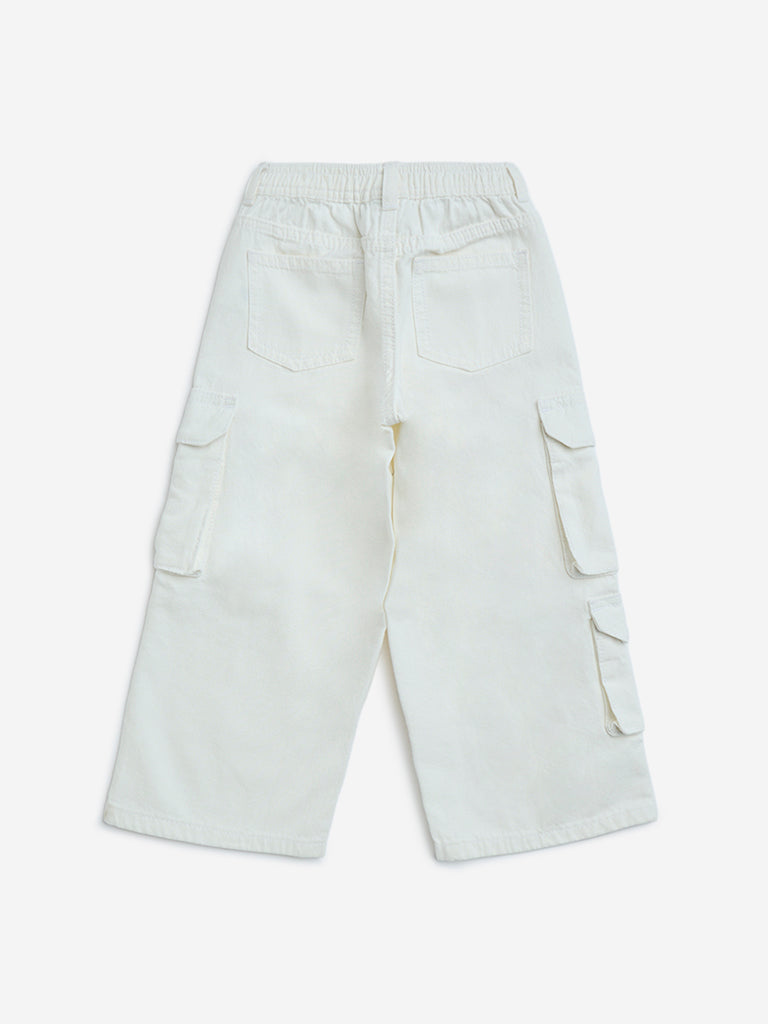 HOP Kids Off-White Straight-Fit High-Rise Jeans - Image 2