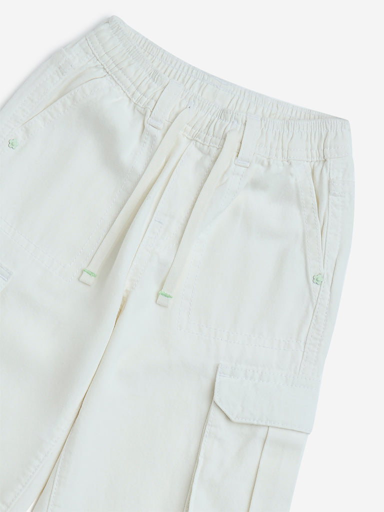 HOP Kids Off-White Straight-Fit High-Rise Jeans - Image 3