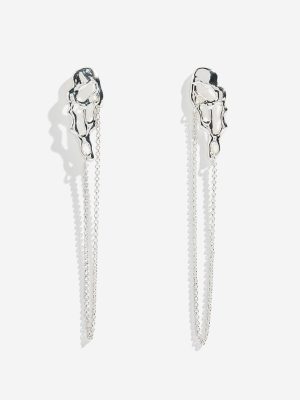 Westside Accessories Silver Chain Dangler Earrings