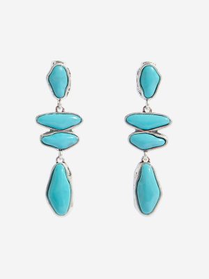 Westside Accessories Turquoise Stone Dangler Earrings