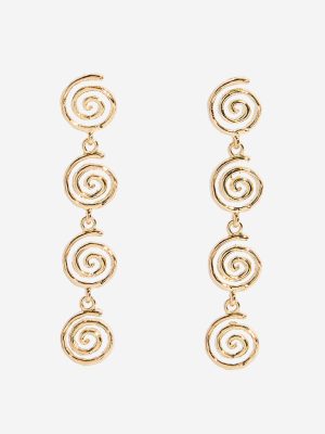 Westside Accessories Gold Spiral Dangler Earrings