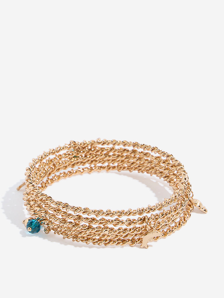 Westside Accessories Multicolour Sea Charm Bangles Set - Pack of 5 - Image 2