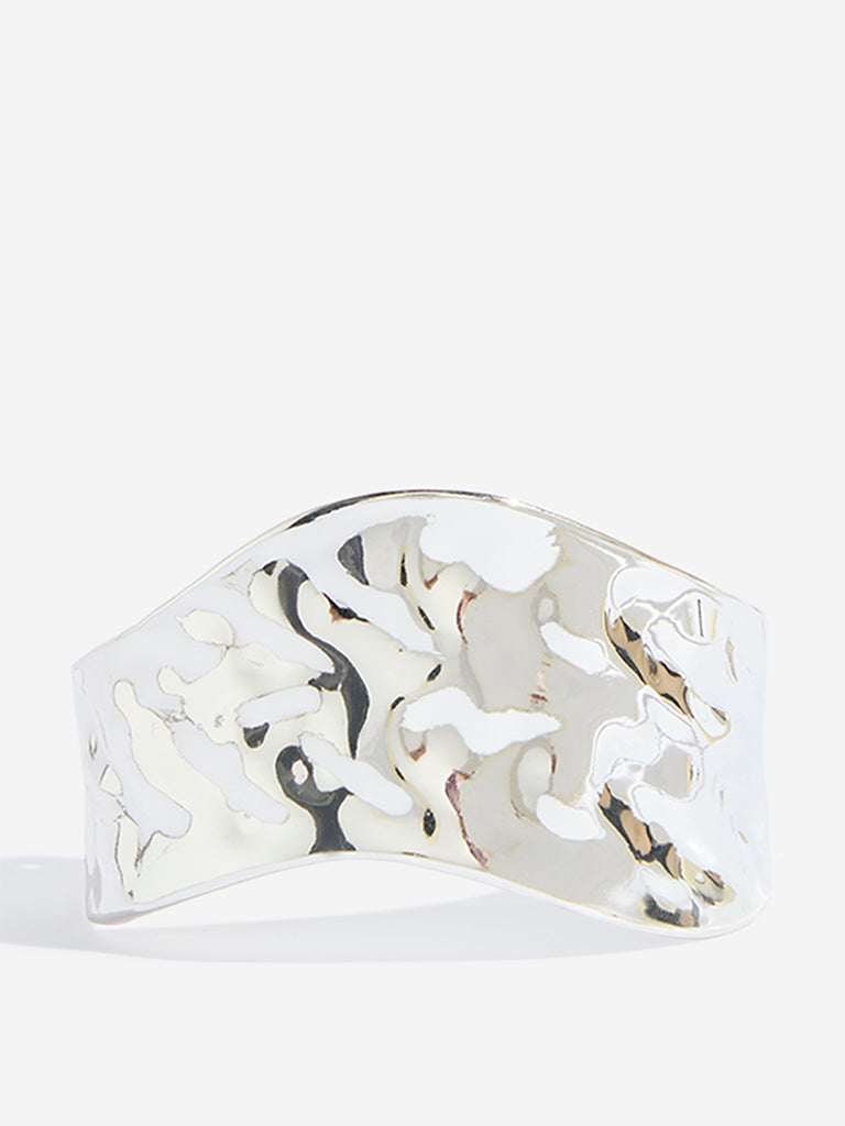 Westside Accessories Silver Broad Open Bracelet