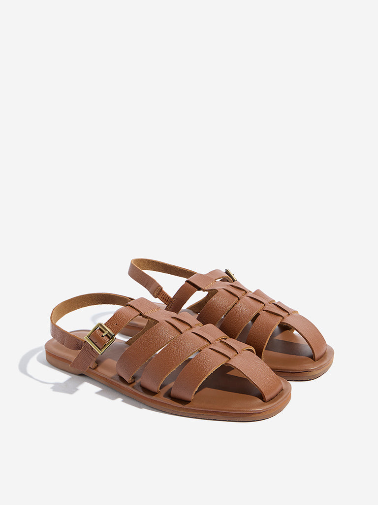 LUNA BLU Tan Fisherman Sandals - Image 2