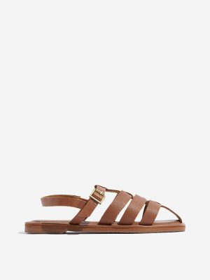 LUNA BLU Tan Fisherman Sandals