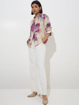 Wardrobe Multicolour Smudge Printed Shirt