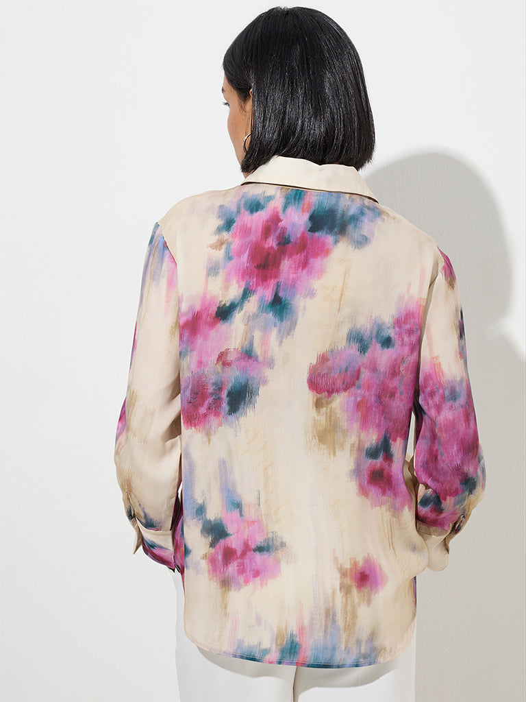 Wardrobe Multicolour Smudge Printed Shirt - Image 4