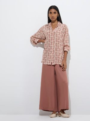 Zuba Brown Solid Palazzos