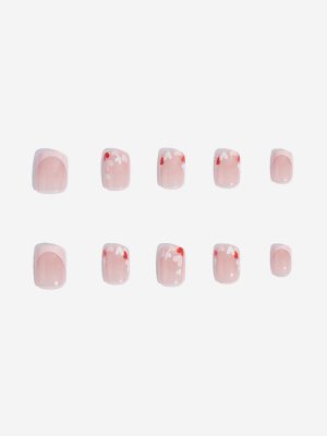 Studiowest Pink Hearts Manicure Press-On Nail Set
