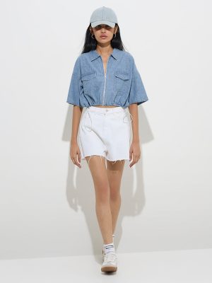 Nuon Blue Denim Top