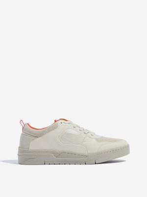 SOLEPLAY Off-White Perforated Lace-Up Sneakers