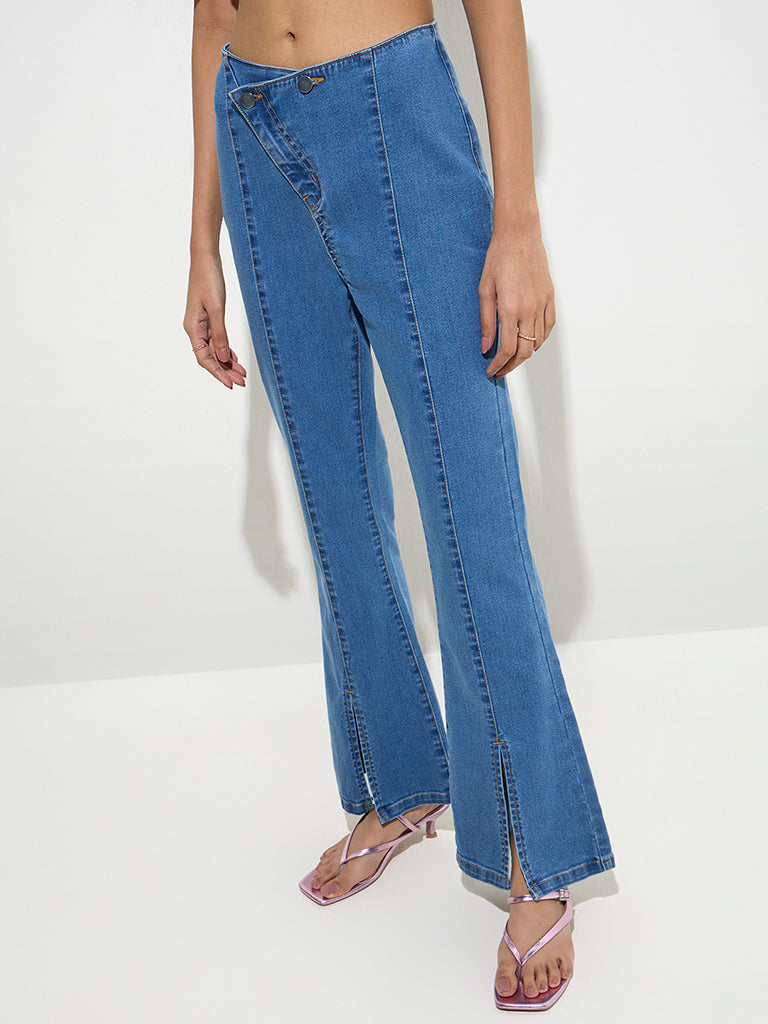 Nuon Blue Bootcut High-Rise Jeans - Image 2