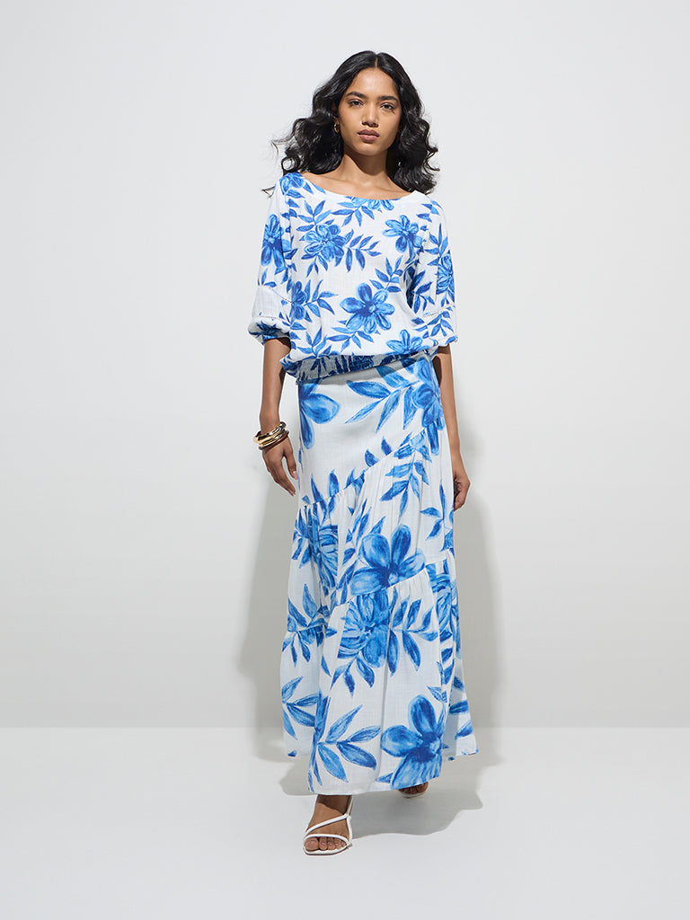 LOV Blue Foliage-Inspired Top - Image 2