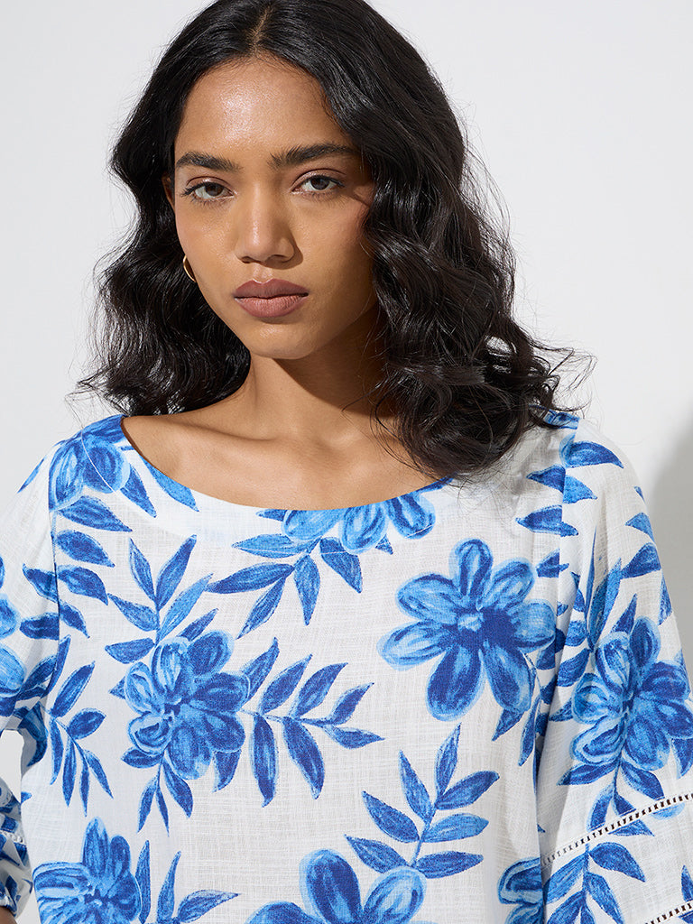 LOV Blue Foliage-Inspired Top - Image 3