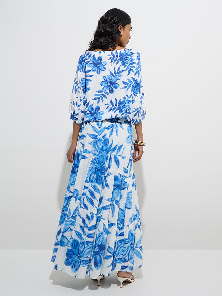 LOV Blue Foliage-Inspired Top - Image 4