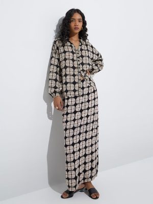 LOV Beige Printed Shirt