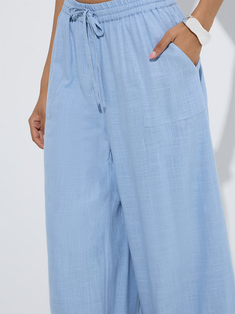 LOV Light Blue Mid-Rise Pants - Image 3