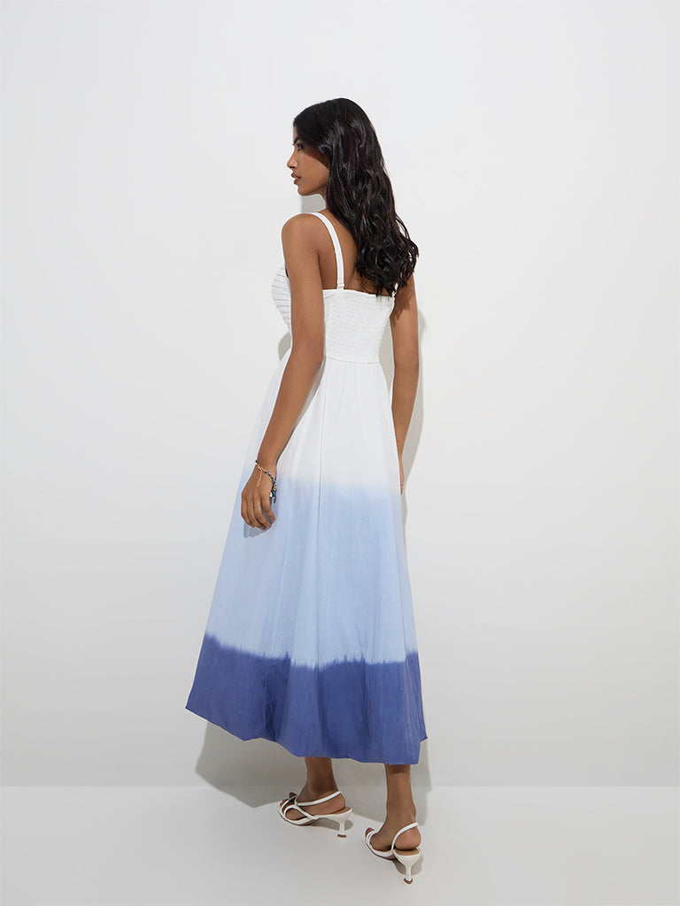 LOV White Ombre-Design A-Line Dress - Image 4