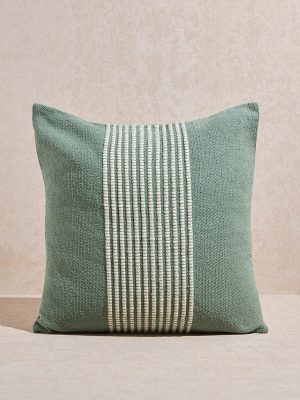 Westside Home Sage Stripe Printed Cushion Cover