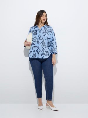 Gia Blue High-Rise Cotton Jeggings