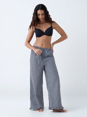 Wunderlove Black Underwired Cotton-Blend Bra