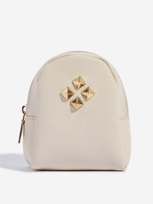 Westside Accessories Ivory Mini Backpack Bag Charm