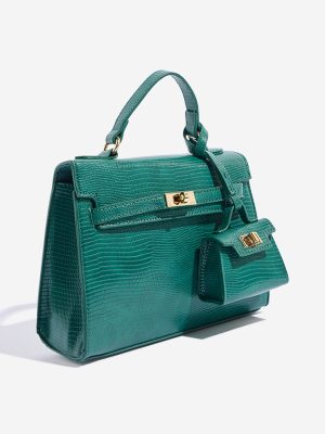 Westside Green Textured Sling Bag