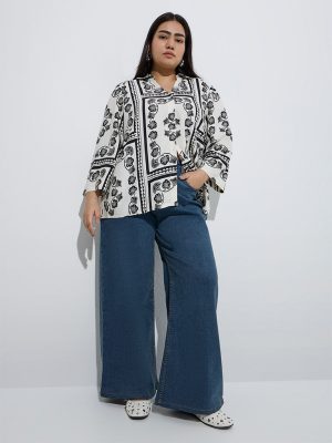 Gia Off-White Printed Shirt