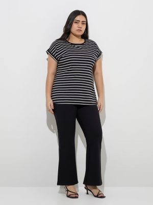 Gia Black Bootcut High-Rise Pants