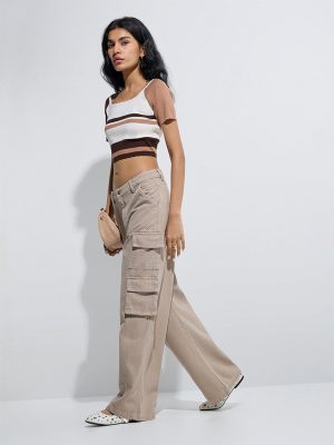 Nuon Brown Stripe T-Shirt