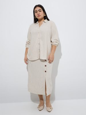Gia Beige Solid Shirt